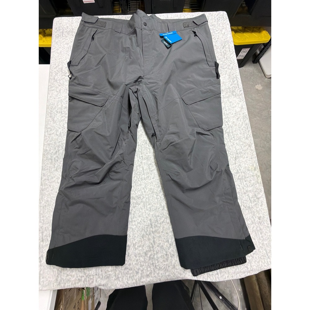Columbia Powder Stash II‎ Pant Mens 4X Short Grey Omni-Tech Snow Ski WS4255-011
